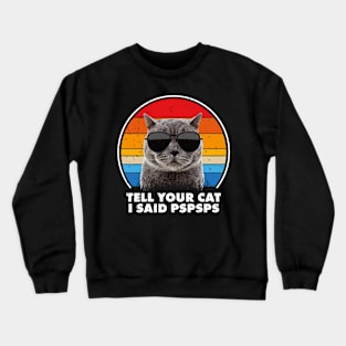 Retro Cat Crewneck Sweatshirt